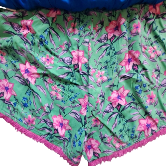 Japna 2-Pack Floral Green and Pink Women's Shorts Sleepwear New Size M - Picture 4 of 7